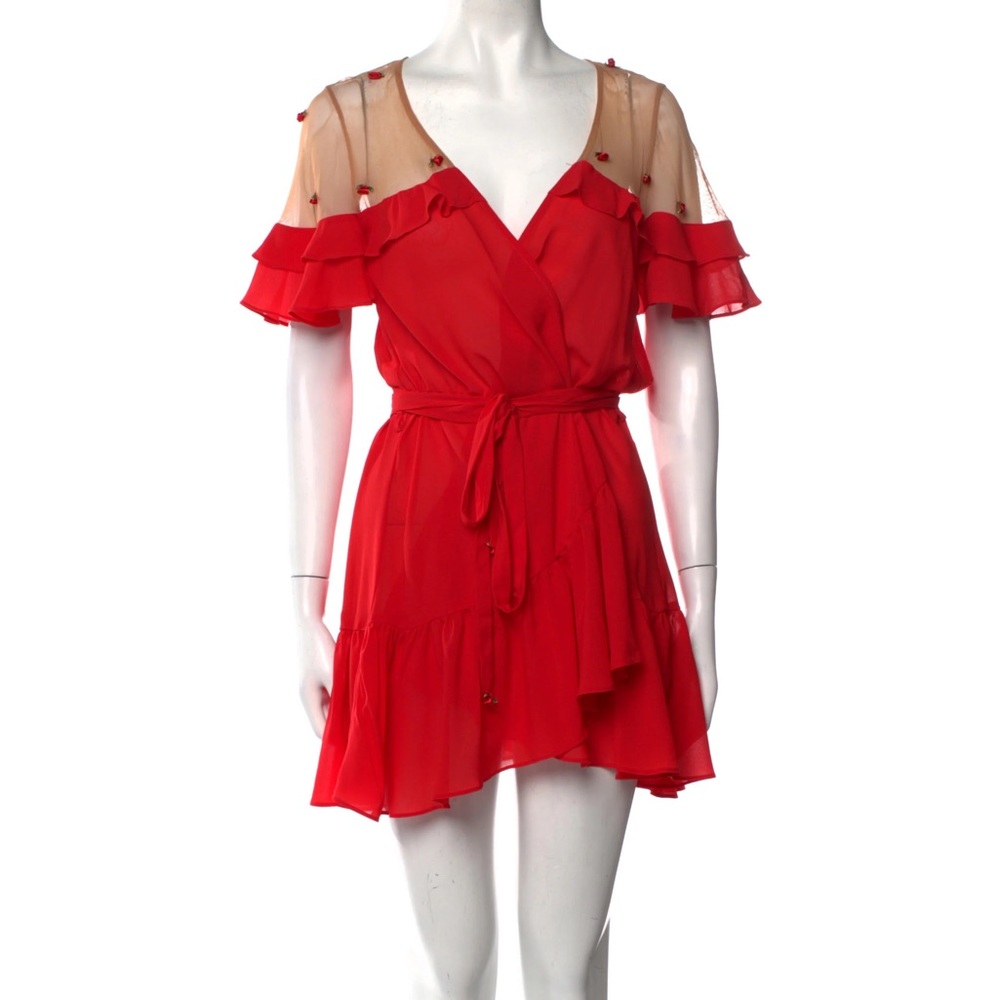 Rosette mini wrap dress